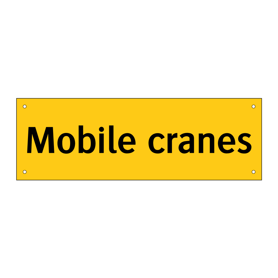 Mobile cranes