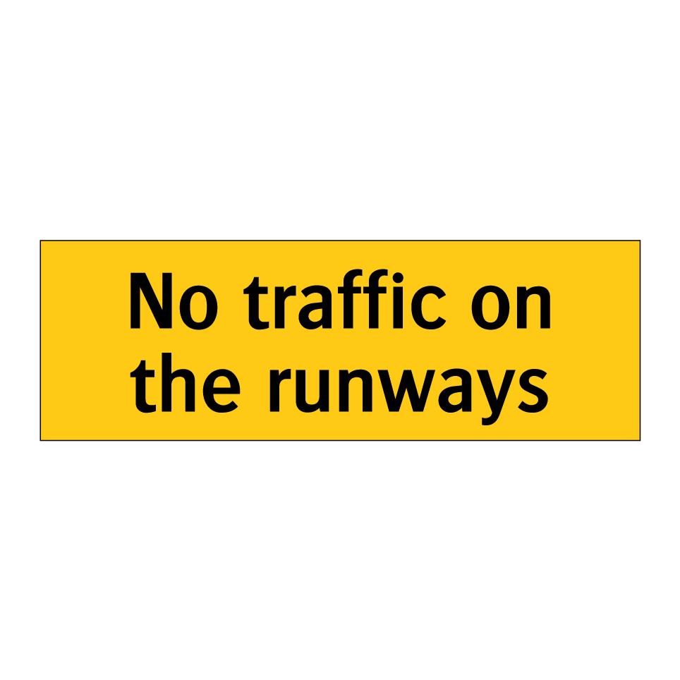 No traffic on the runways