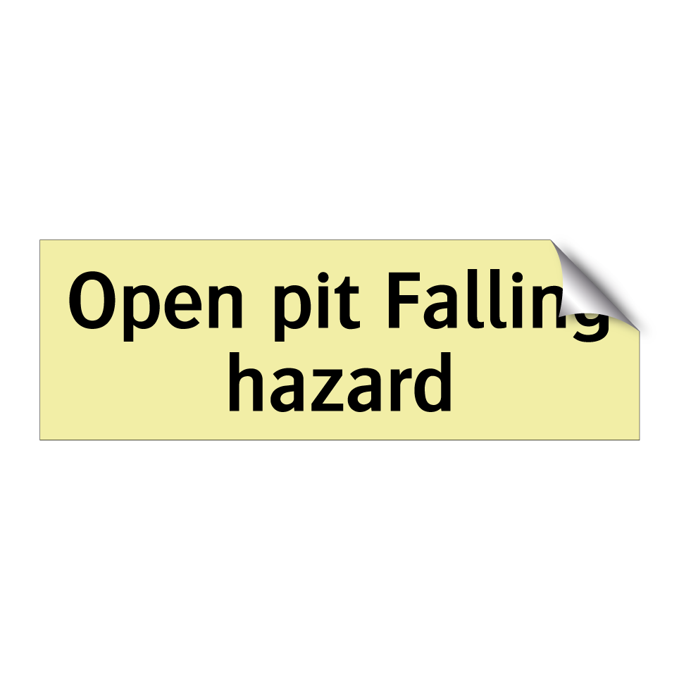 Open pit Falling hazard