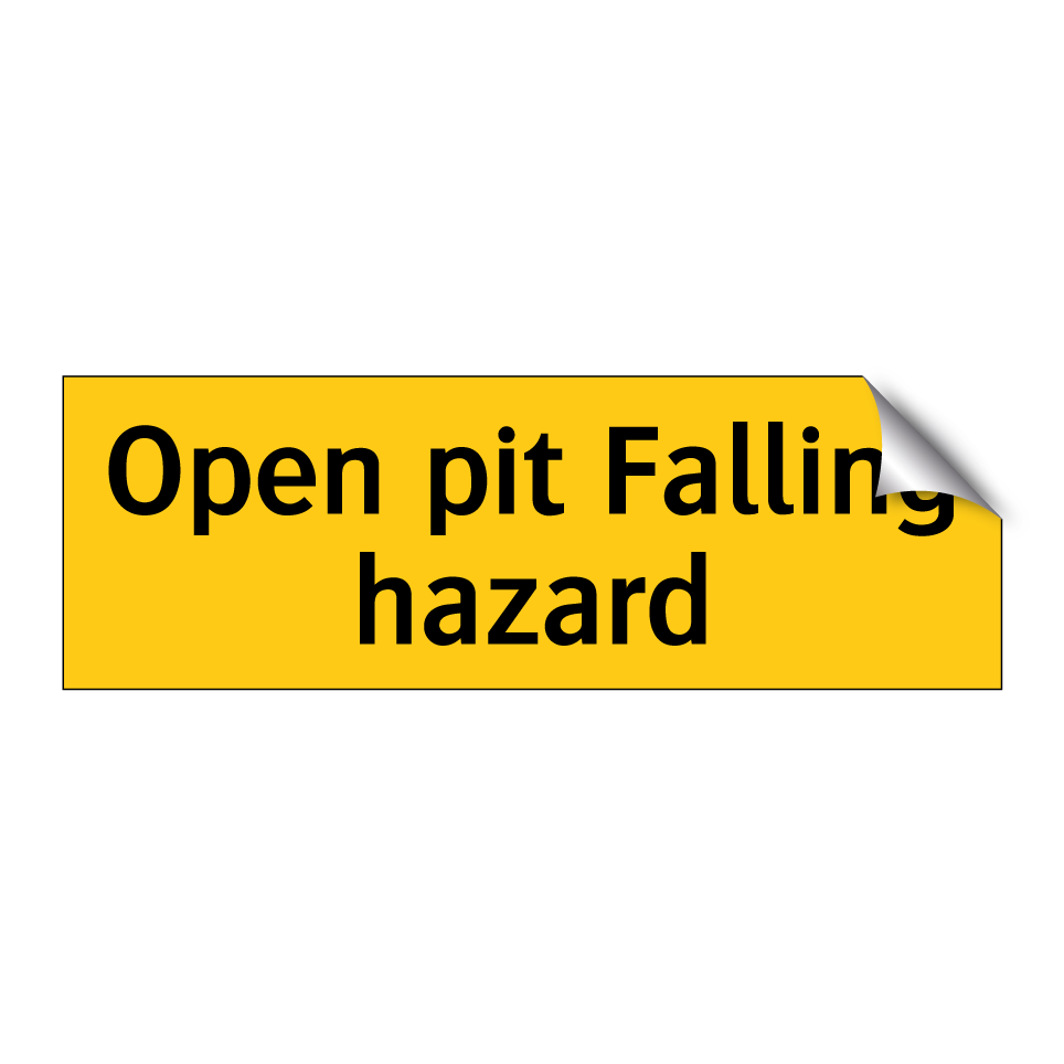 Open pit Falling hazard