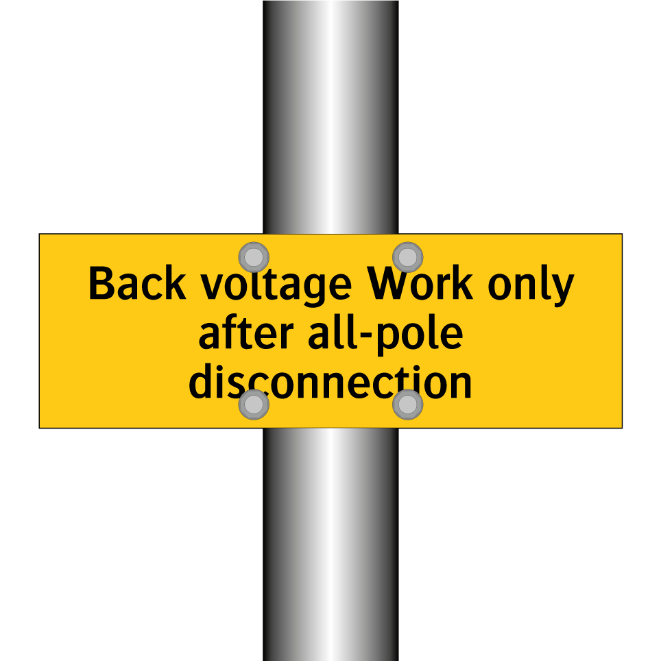 Back voltage Work only after all-pole disconnection