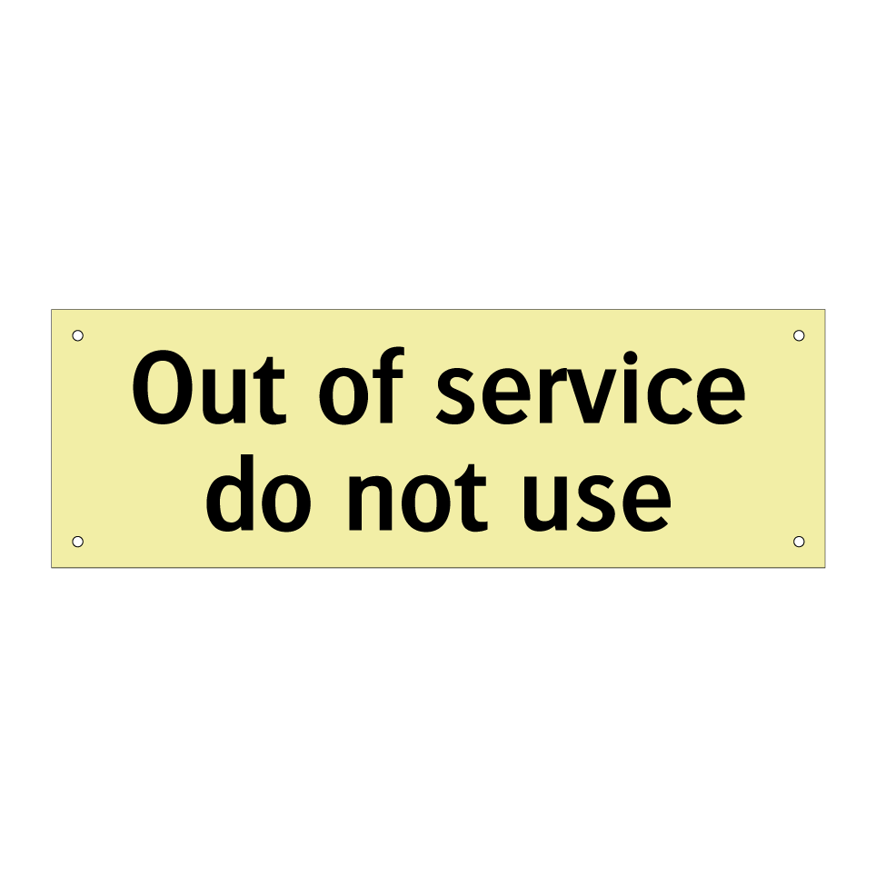 Out of service do not use