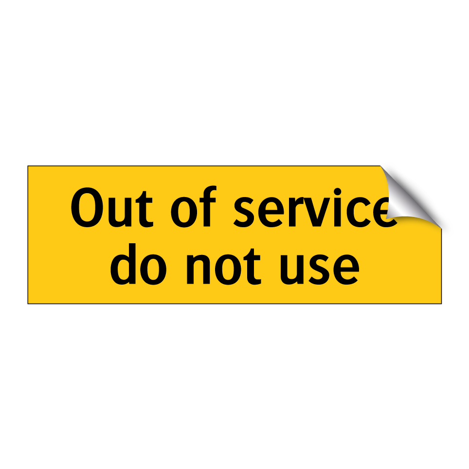 Out of service do not use