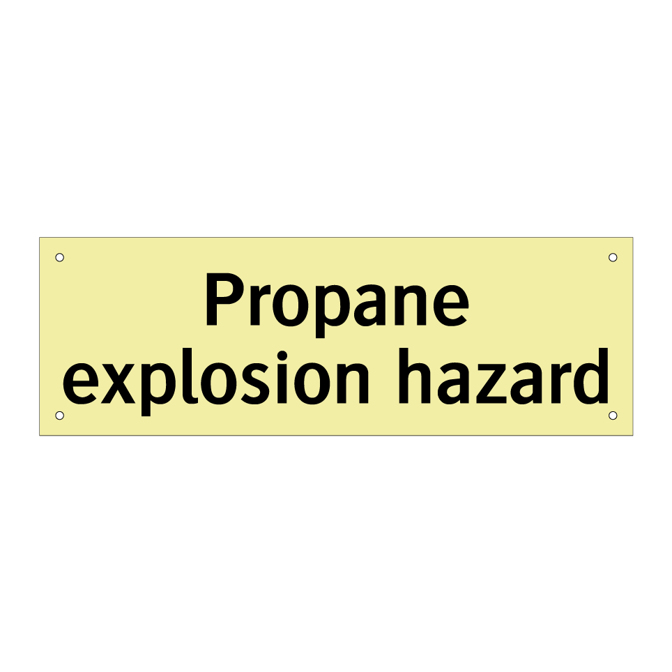 Propane explosion hazard