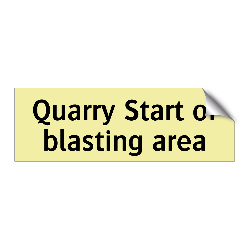 Quarry Start of blasting area
