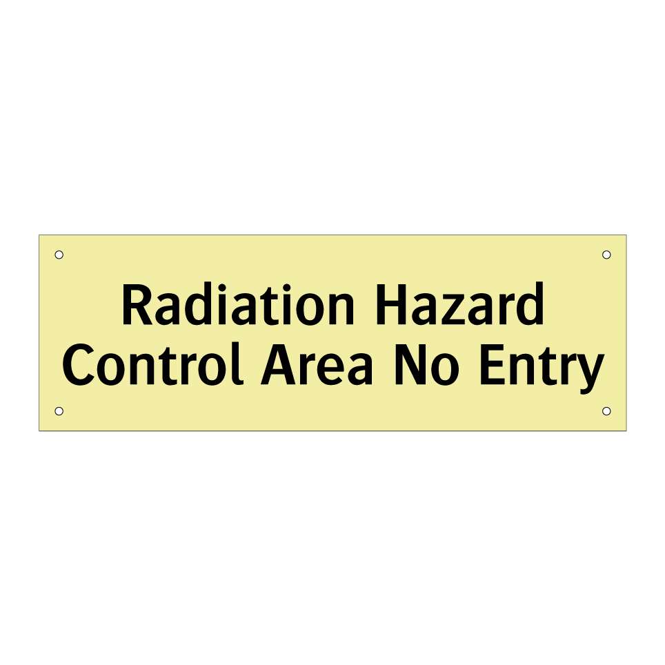 Radiation Hazard Control Area No Entry