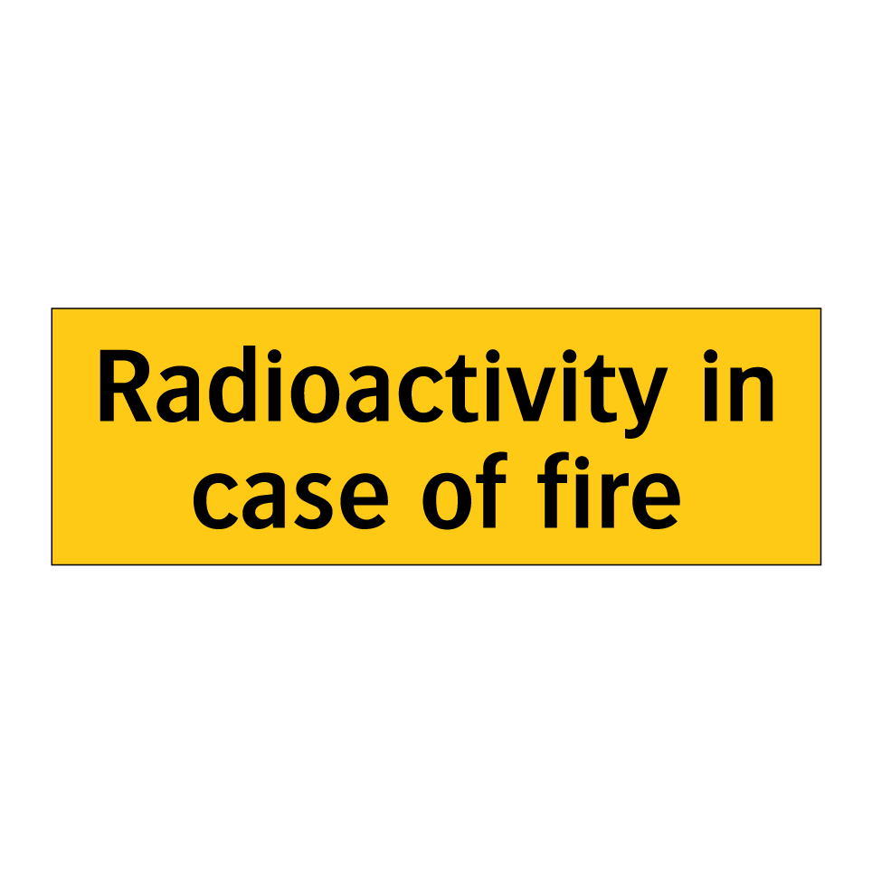 Radioactivity in case of fire