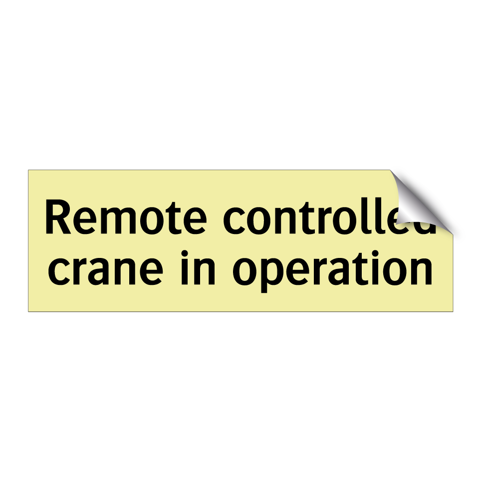 Remote controlled crane in operation