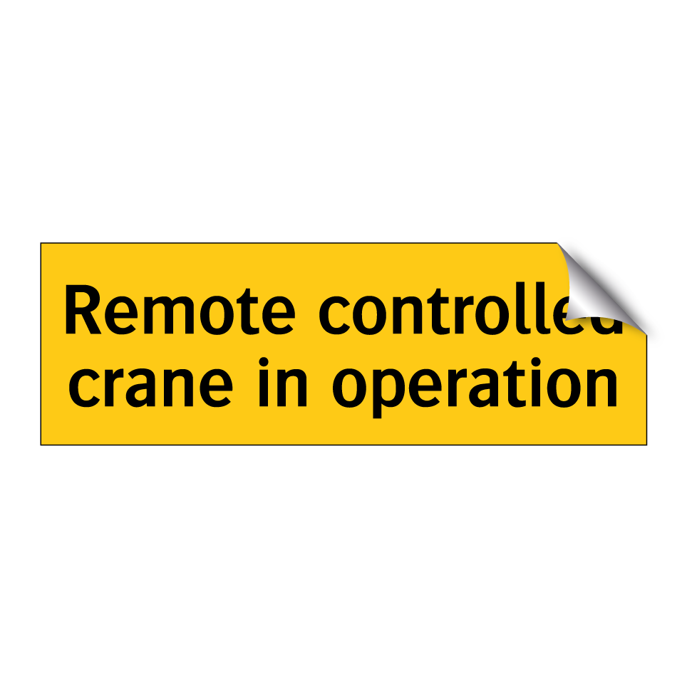 Remote controlled crane in operation