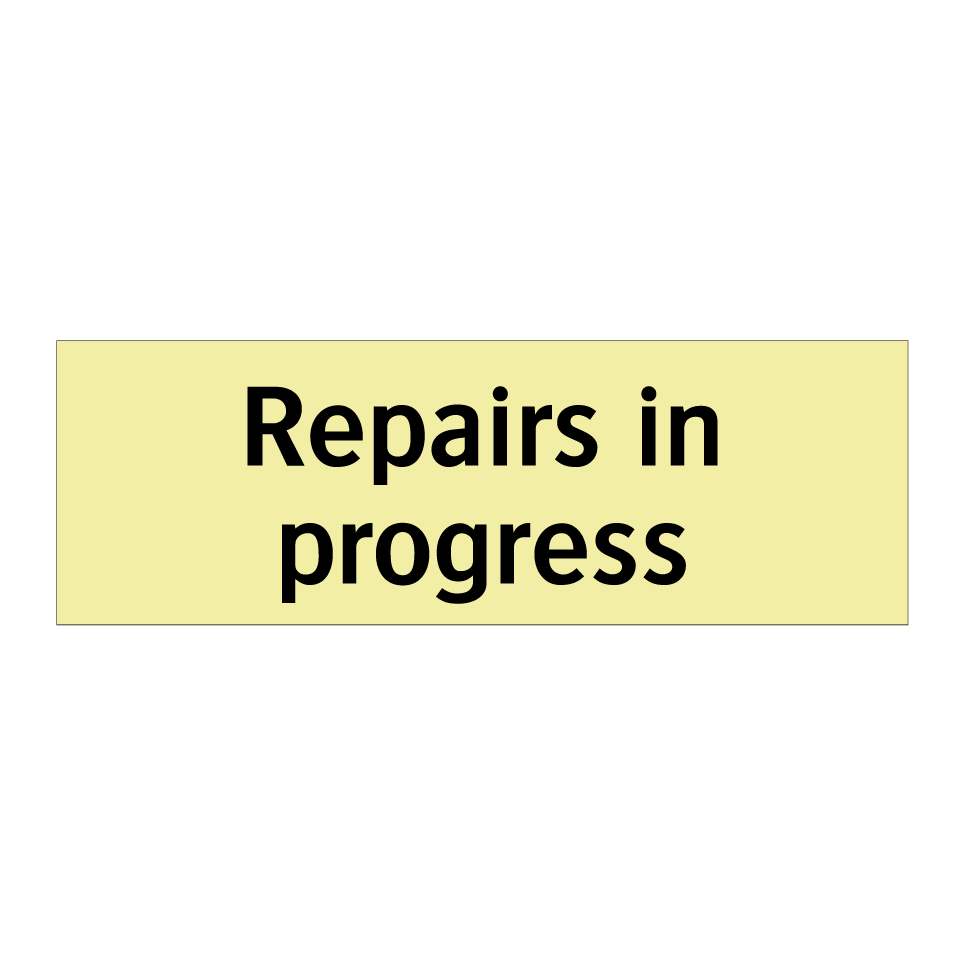 Repairs in progress