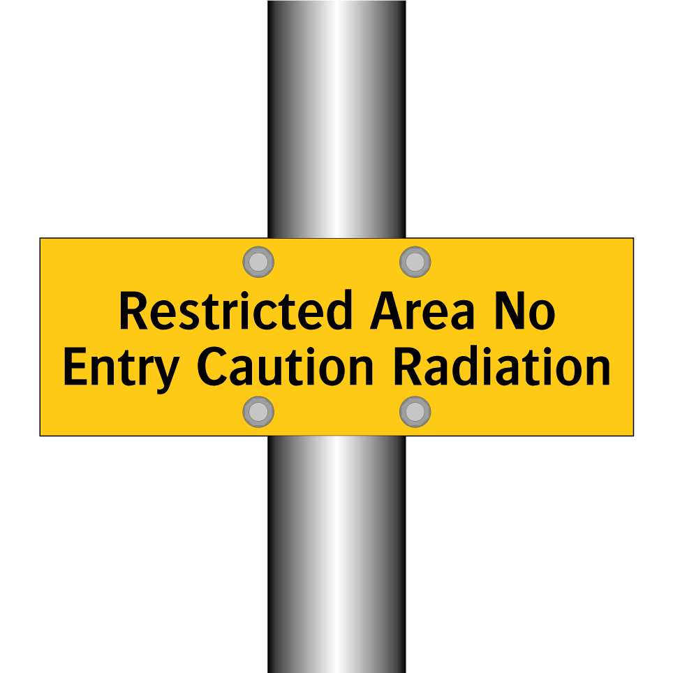 Restricted Area No Entry Caution Radiation