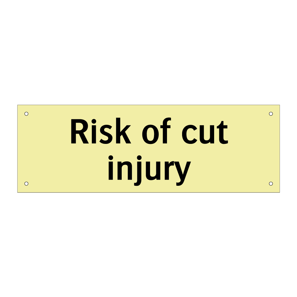 Risk of cut injury