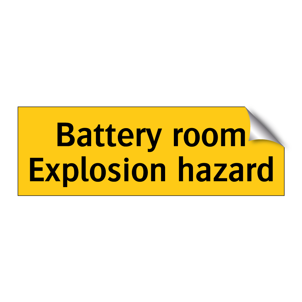 Battery room Explosion hazard