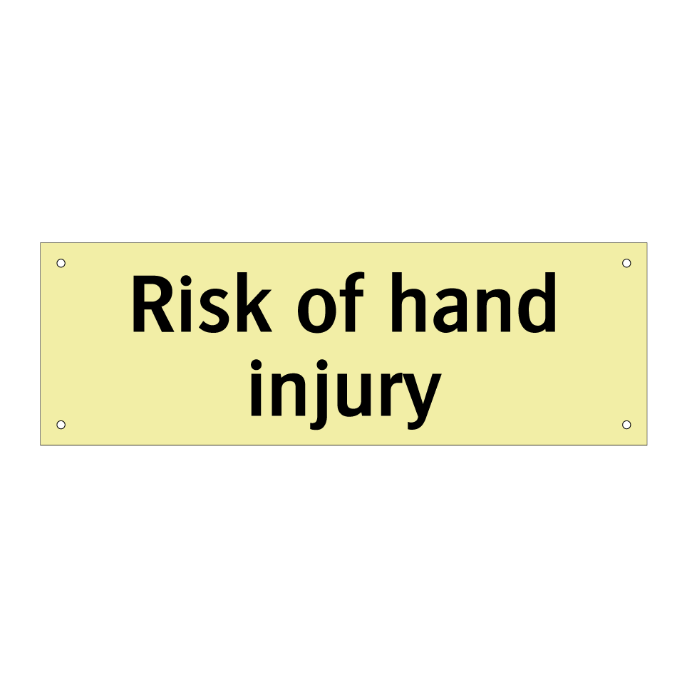 Risk of hand injury