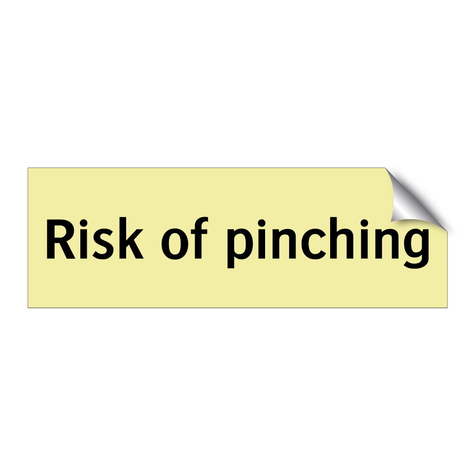 Risk of pinching