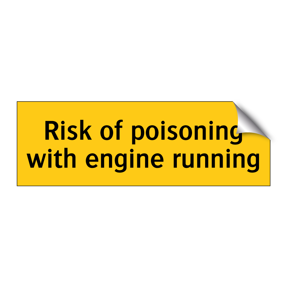 Risk of poisoning with engine running