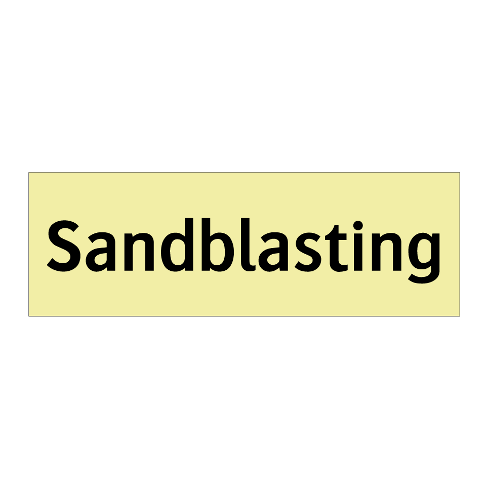 Sandblasting