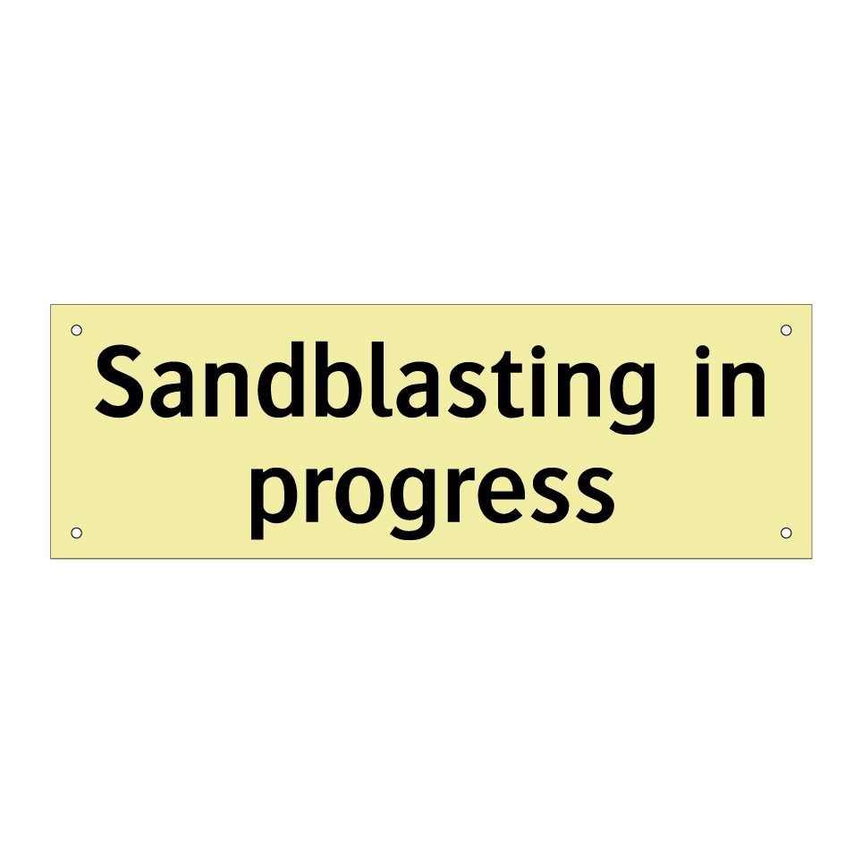 Sandblasting in progress
