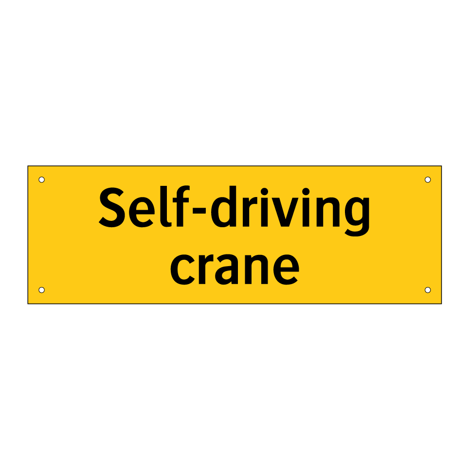 Self-driving crane