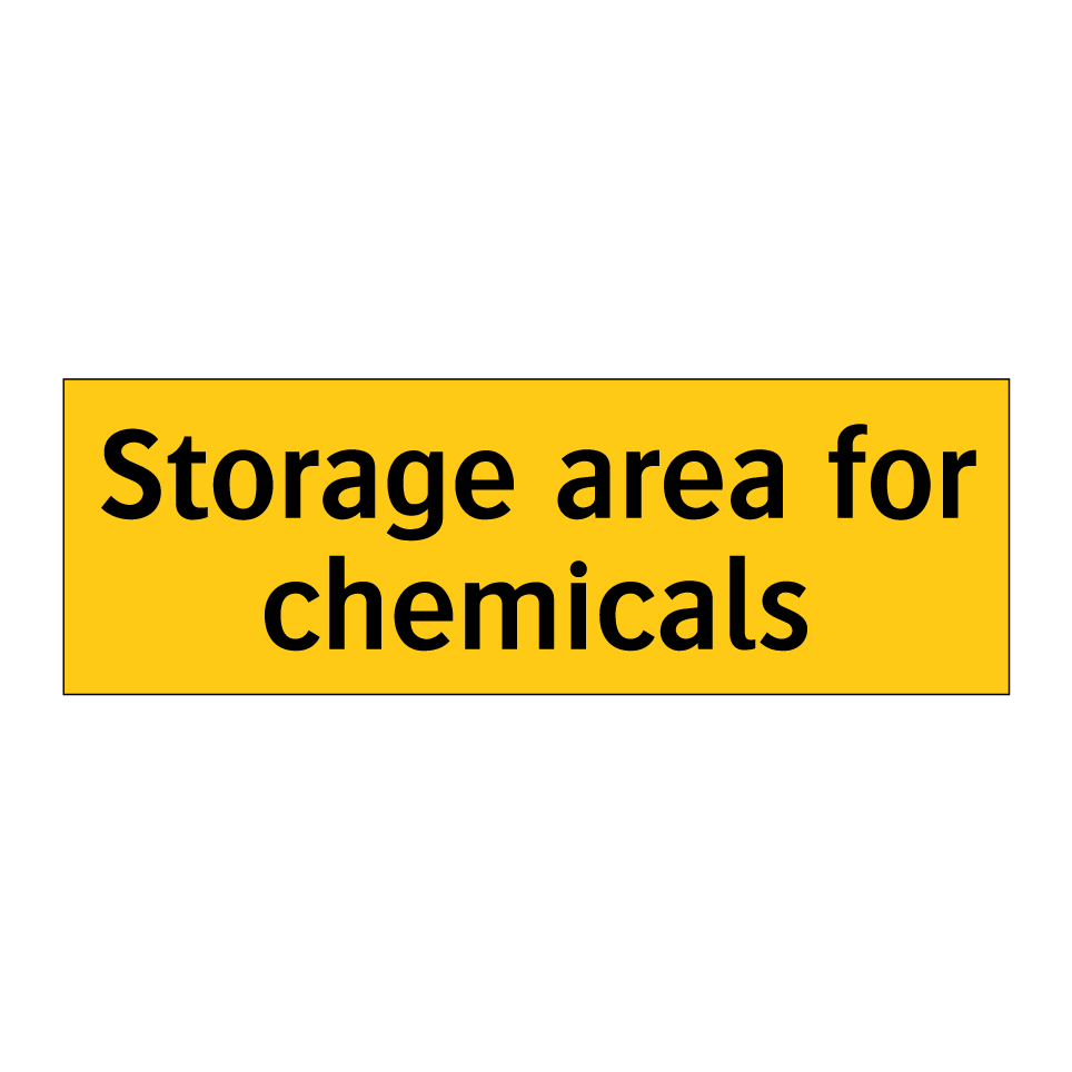 Storage area for chemicals