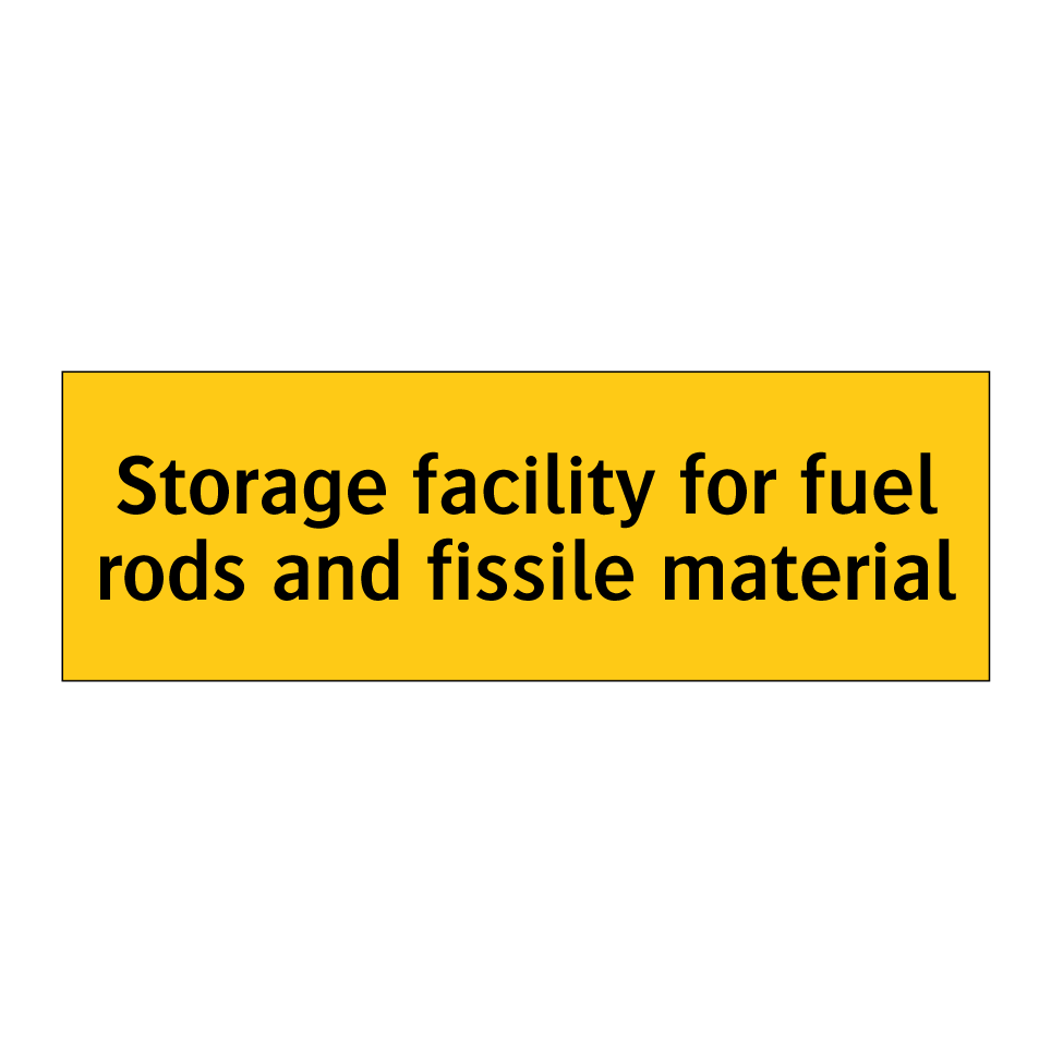 Storage facility for fuel rods and fissile material