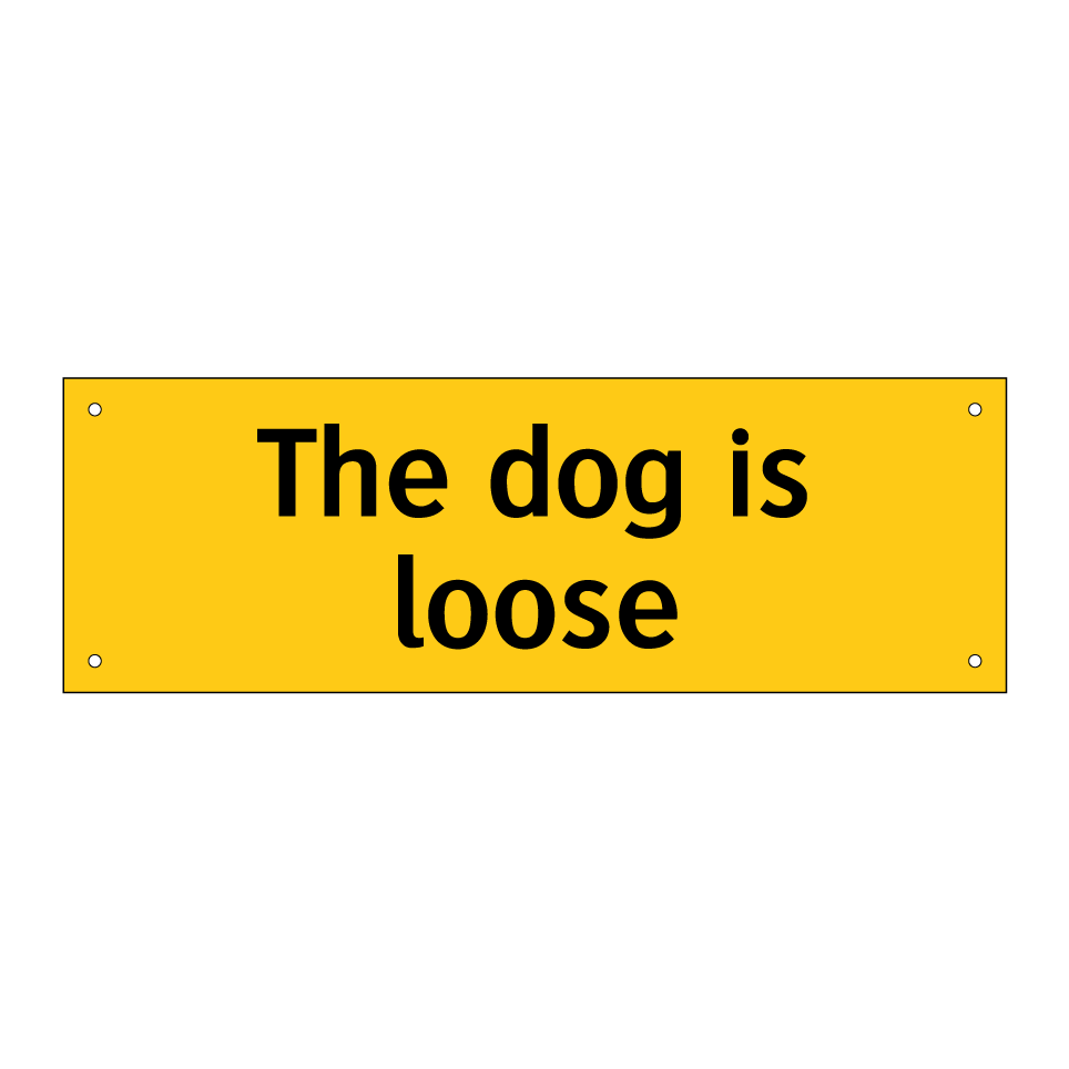 The dog is loose