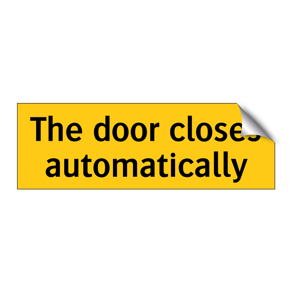 The door closes automatically