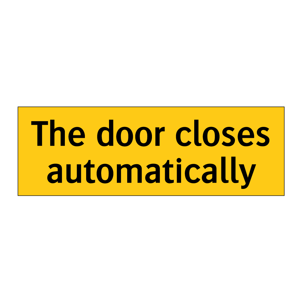 The door closes automatically