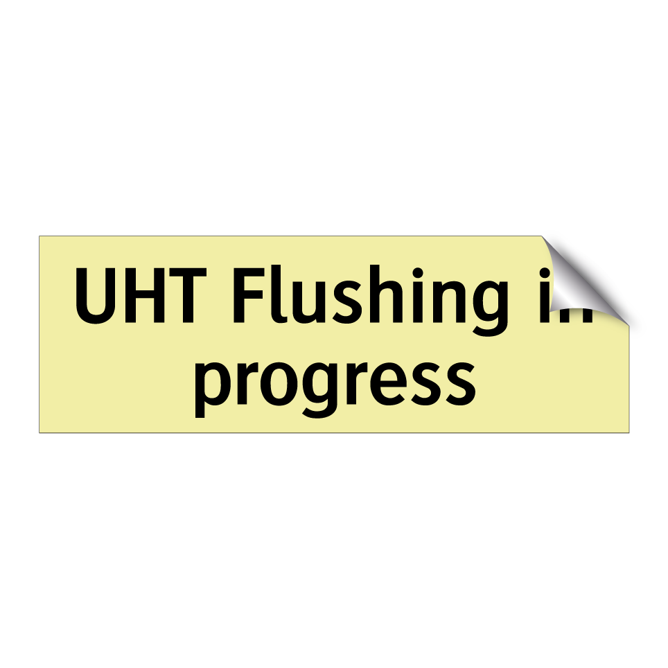 UHT Flushing in progress