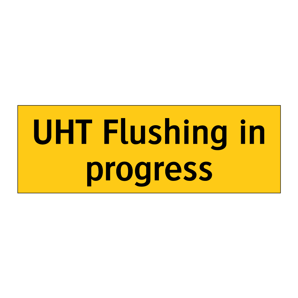 UHT Flushing in progress