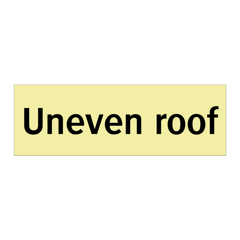 Uneven roof