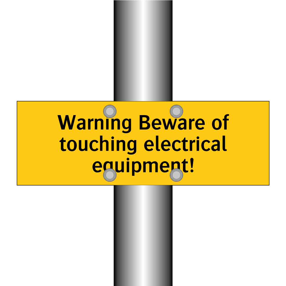 Warning Beware of touching electrical equipment!
