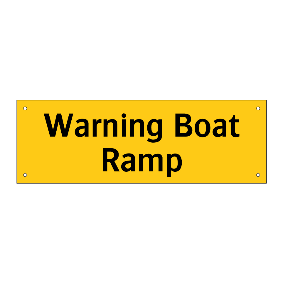 Warning Boat Ramp