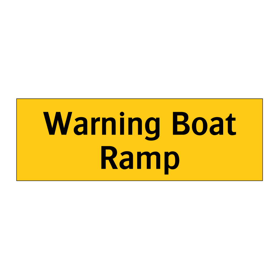 Warning Boat Ramp