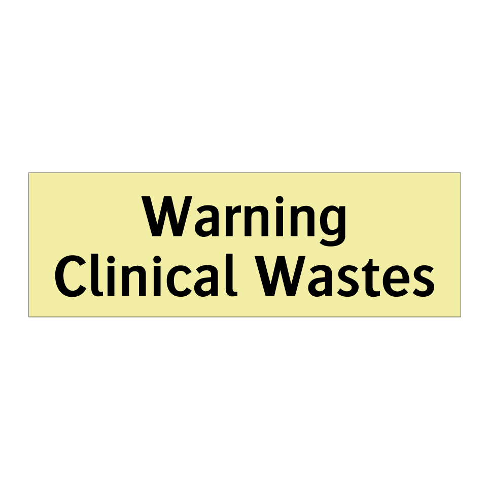 Warning Clinical Wastes
