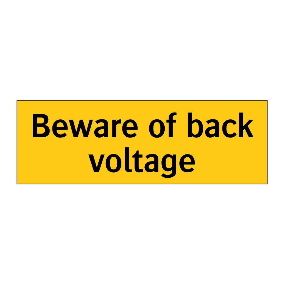 Beware of back voltage