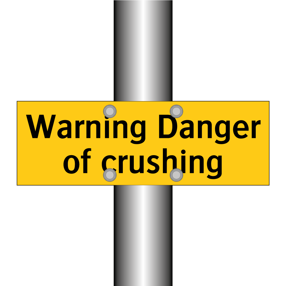 Warning Danger of crushing