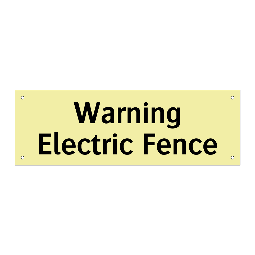 Warning Electric Fence