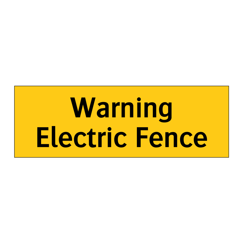 Warning Electric Fence