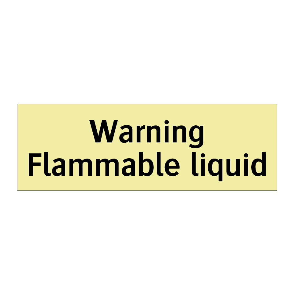 Warning Flammable liquid