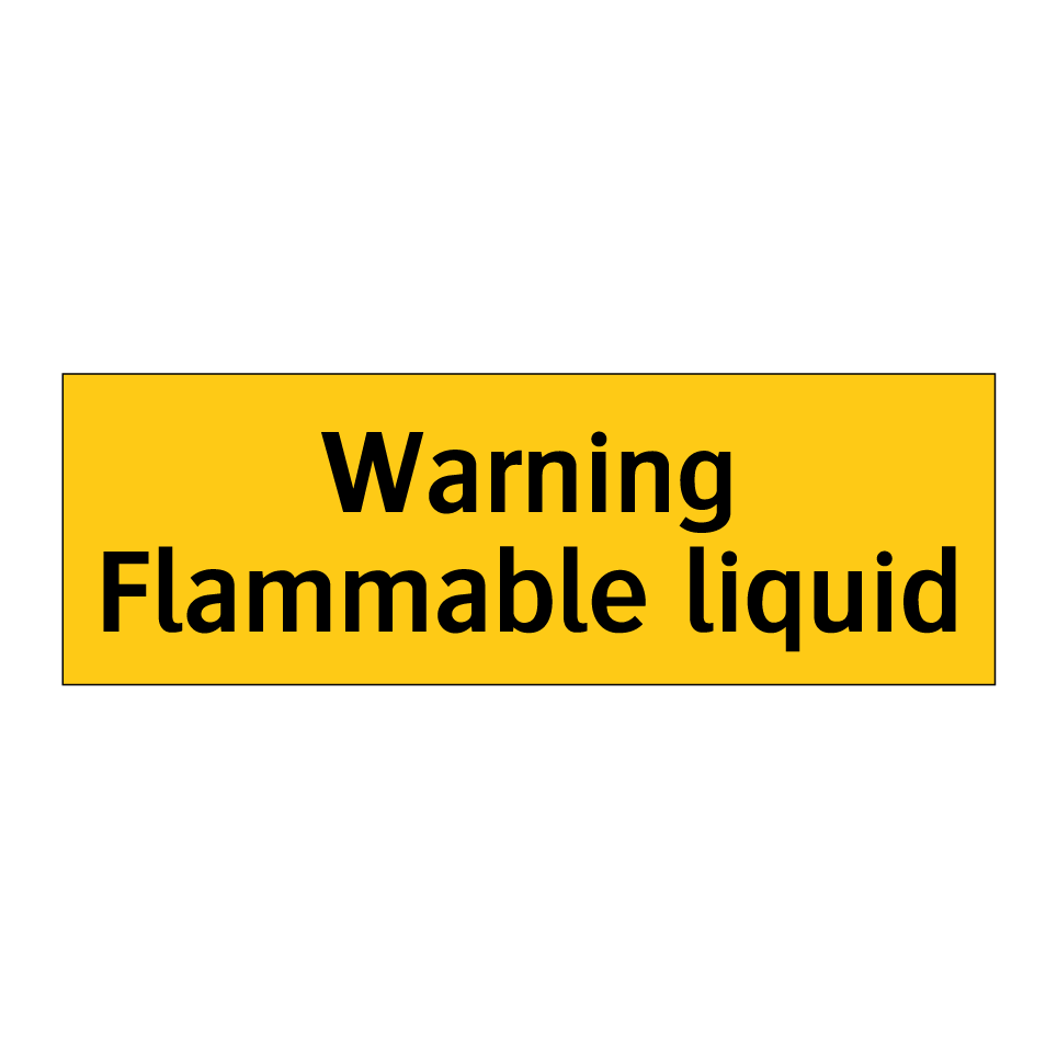 Warning Flammable liquid