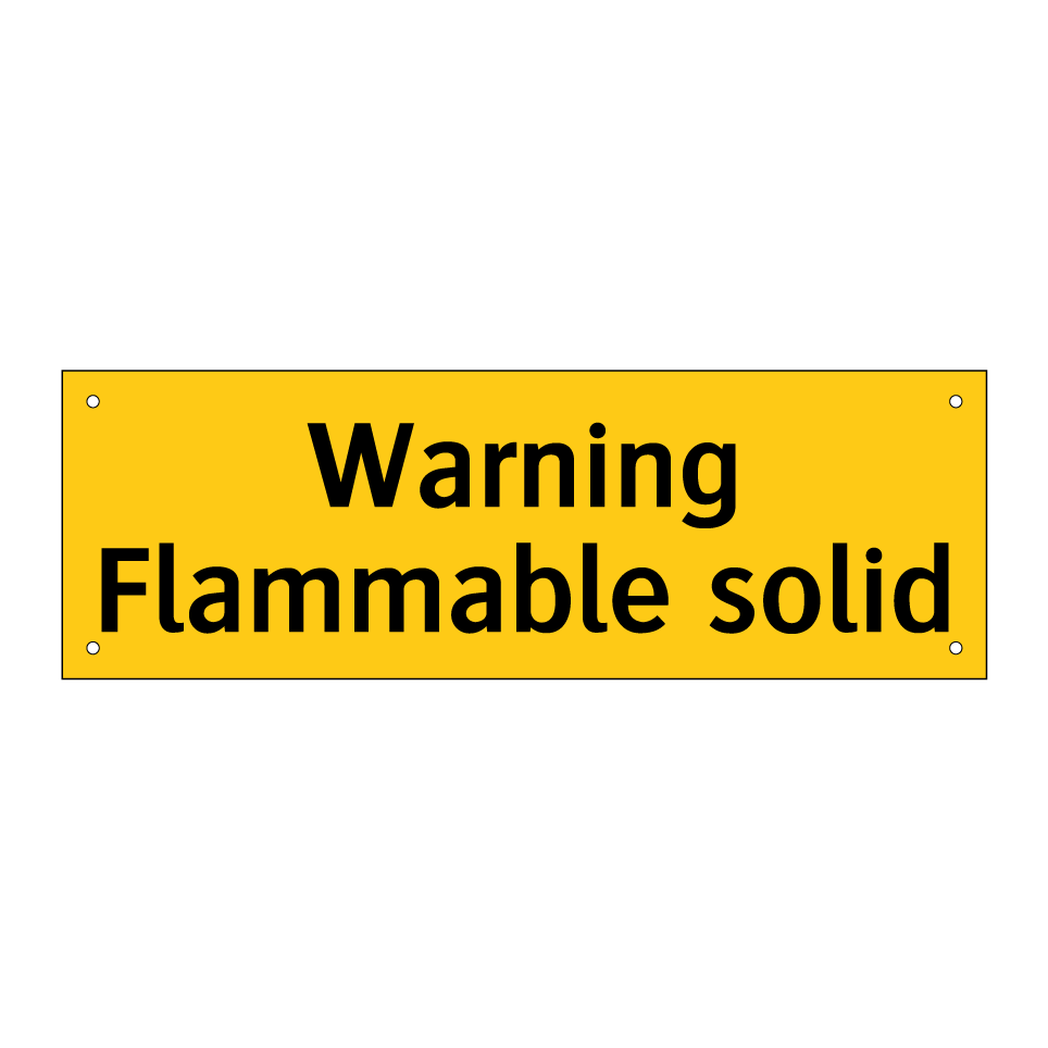 Warning Flammable solid