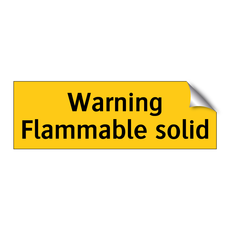 Warning Flammable solid
