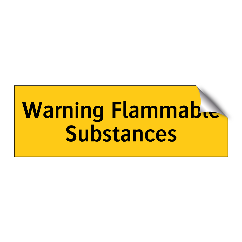 Warning Flammable Substances