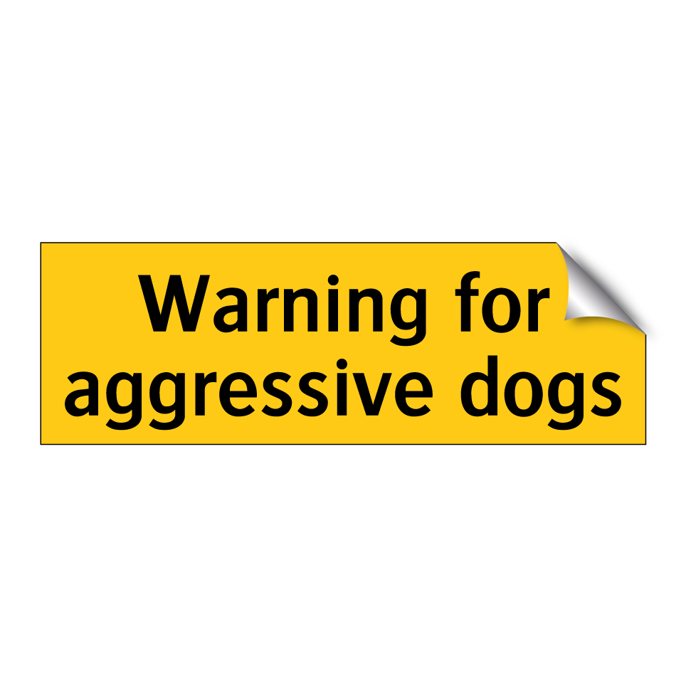 Warning for aggressive dogs