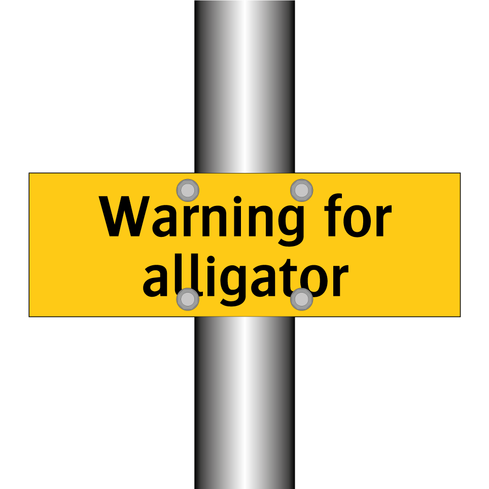 Warning for alligator