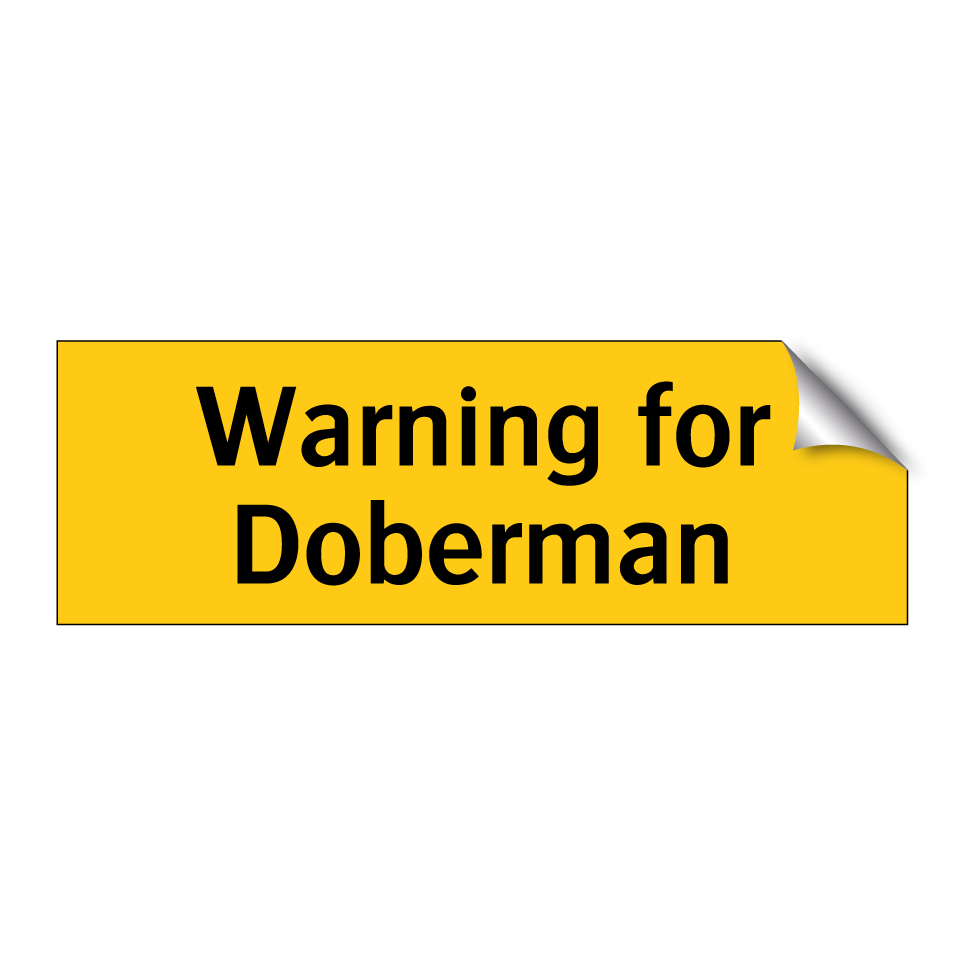 Warning for Doberman