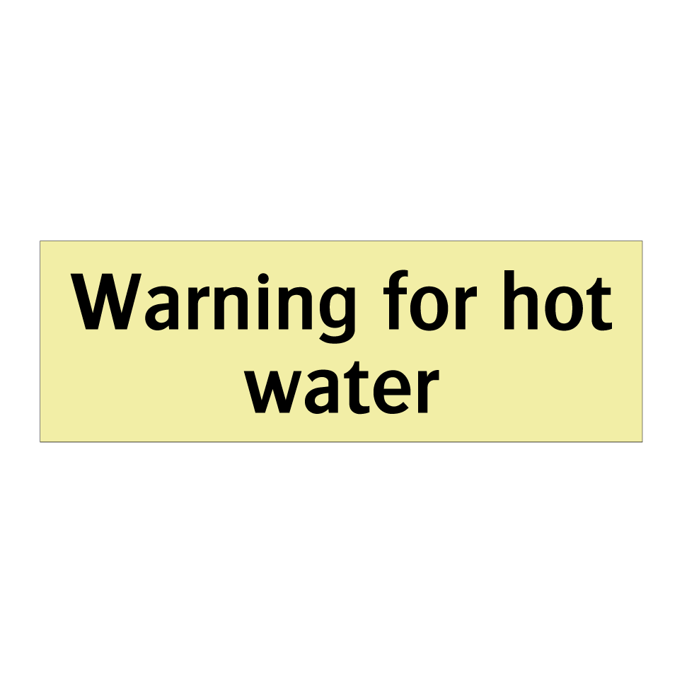 Warning for hot water