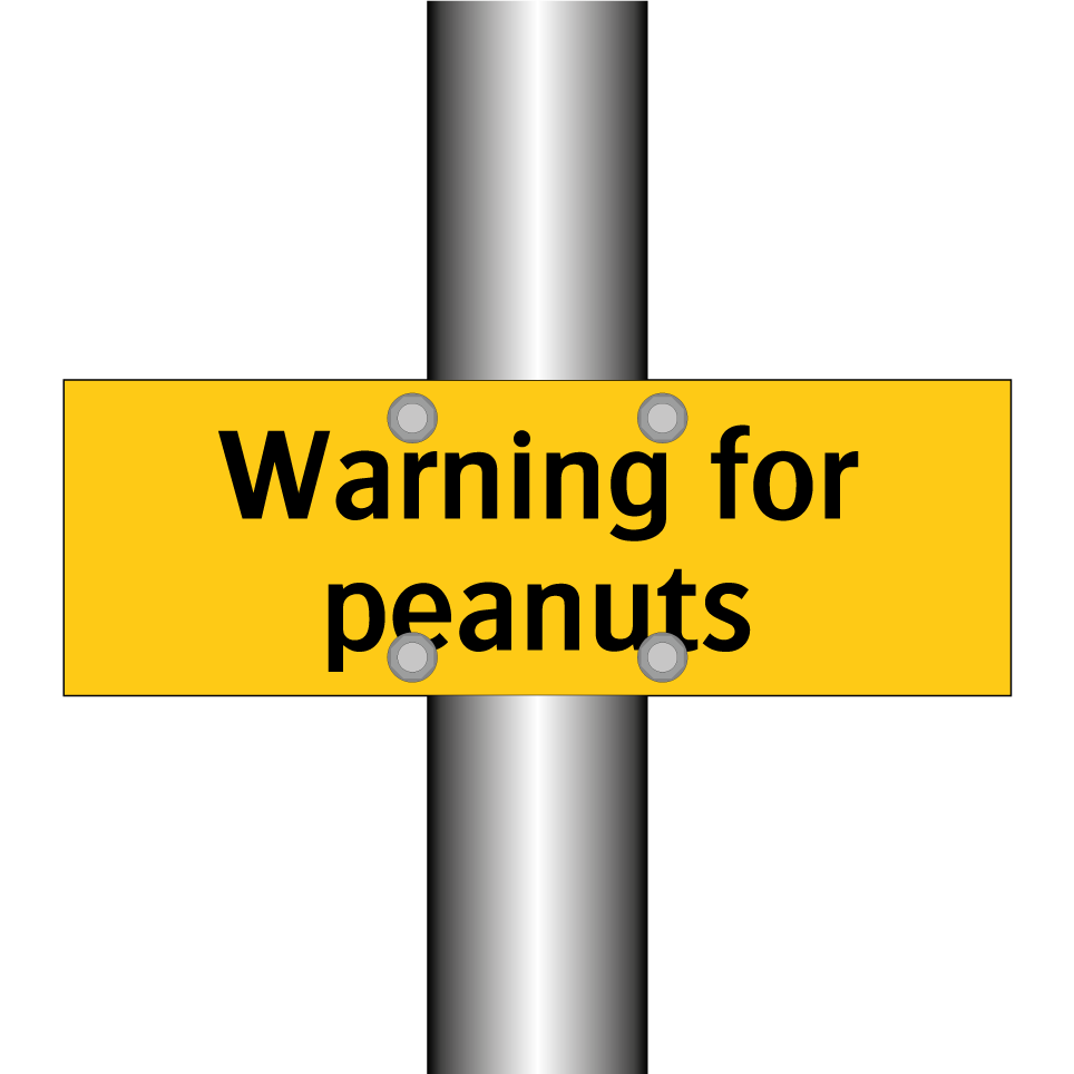Warning for peanuts