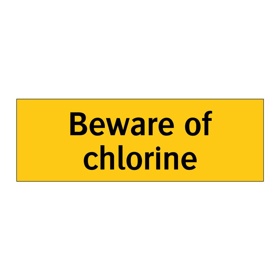 Beware of chlorine